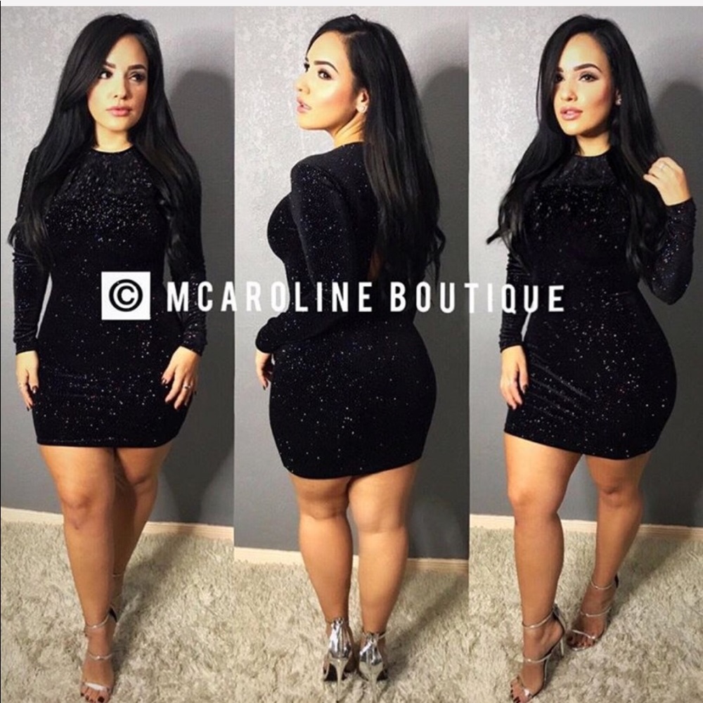 Black shimmer dress